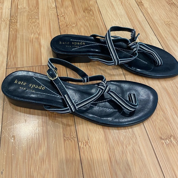 KATE SPADE Leather with Ribbon T-Strap Sandal - Picture 8 of 8